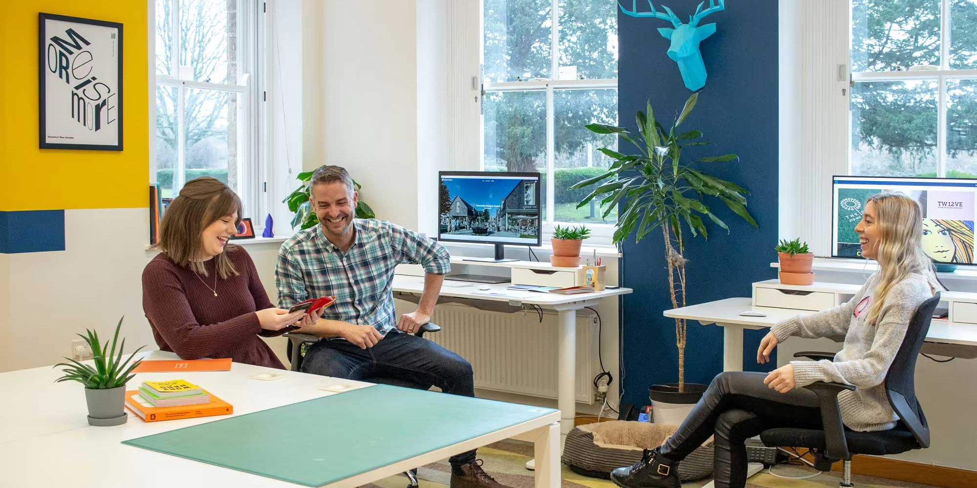 Photo of Kubiak team in the studio. Design Agency in Bristol